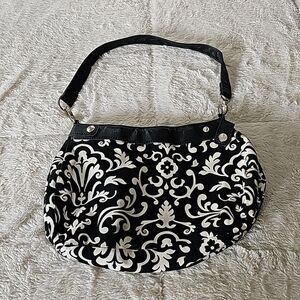 THIRTY-ONE Shoulder-bag, Black & White pattern handbag. Medium in size